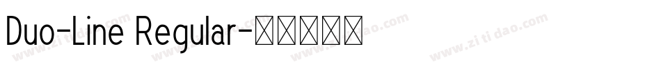 Duo-Line Regular字体转换
